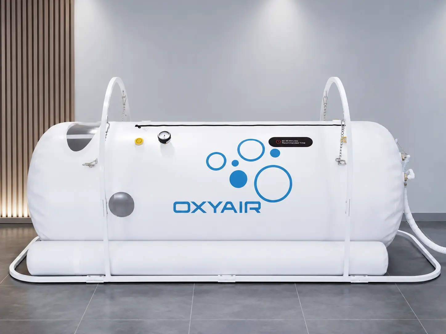 Oxyair Soft Flat liggende model med trykmanometer og støtteramme